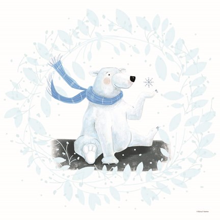 Framed Polar Bear Holiday Print
