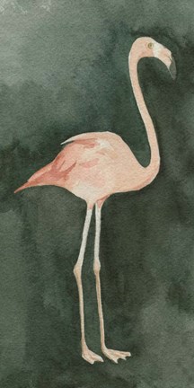 Framed Forest Flamingo II Print