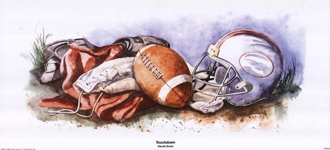 Framed Touchdown Print