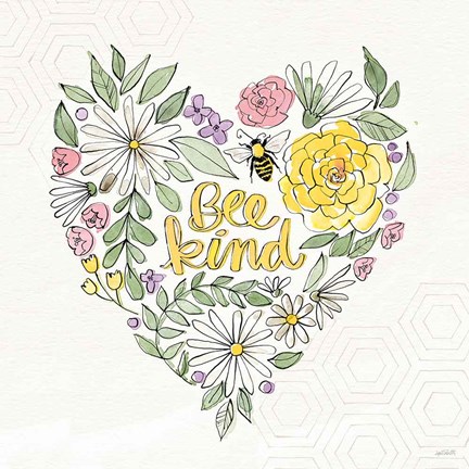 Framed Honeybee Blossoms XI Print