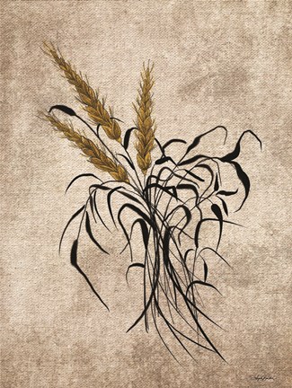 Framed Wheat Grain Print