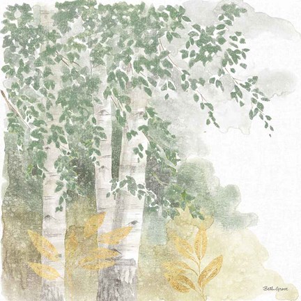 Framed Natures Leaves II Sage Print