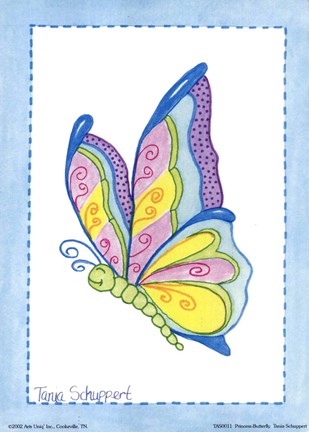 Framed Princess-Butterfly Print
