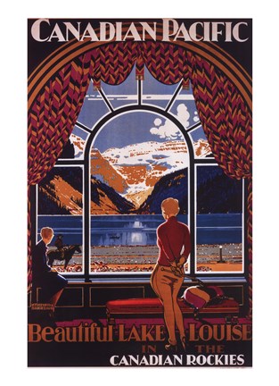 Framed Canadian Pacific-Lake Louise window Print