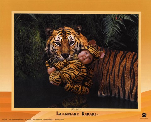 Framed Imaginary Safari Tiger Print