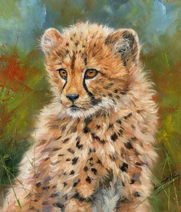Framed Cheetah Cub 3 Print