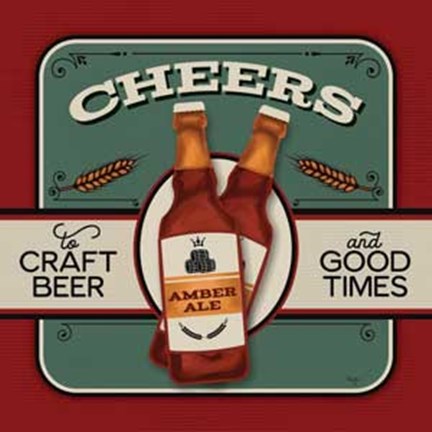 Framed Cheers Craft Beer Print