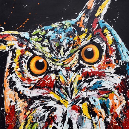 Framed Horned Owl Print