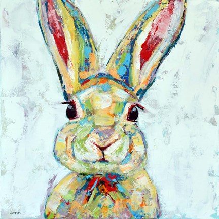Framed Happy Bunny Print