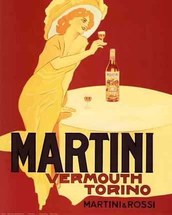 Framed Martini Vermouth Torino Print