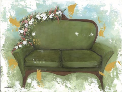 Framed Spring Floral Couch Print