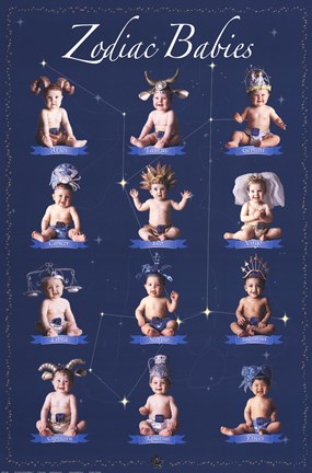 Framed Zodiac Babies Print