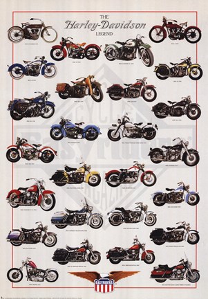 Framed Harley Davidson Legend Print