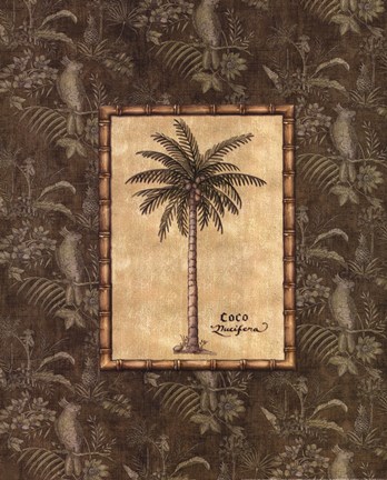 Framed Vintage Palm III Print