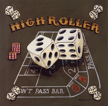 Framed High Roller (Craps) Print