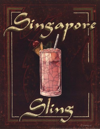Framed Singapore Sling Print