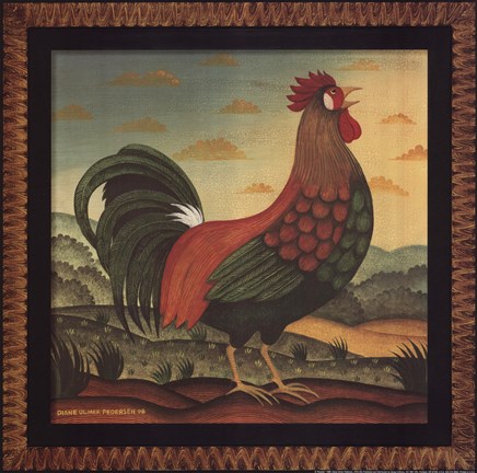 Framed Rooster Print