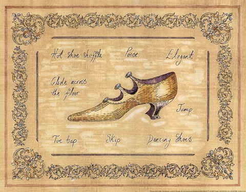 Framed Dancing Shoe Print