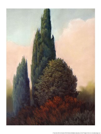 Framed Tuscan Trees I Print