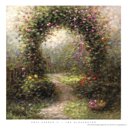 Framed Rose Arbour II Print