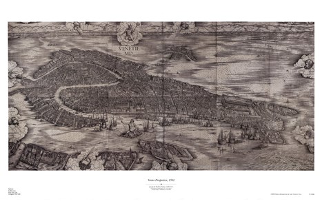Framed Venice Perspective, 1501 Print