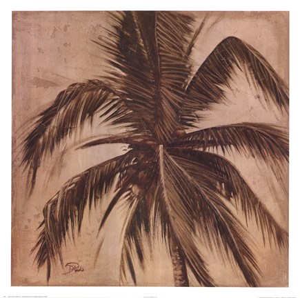 Framed Sepia Palm III Print