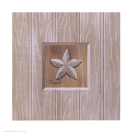 Framed Beadboard Starfish Print