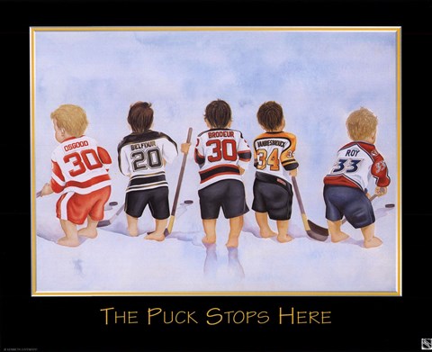 Framed Puck Stops Here Print