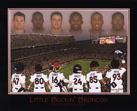 Framed Little Buckin&#39; Broncos Print