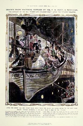 Framed Titanic: Women and Children Print