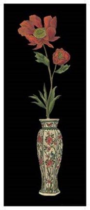 Framed Anemone in Vase II Print