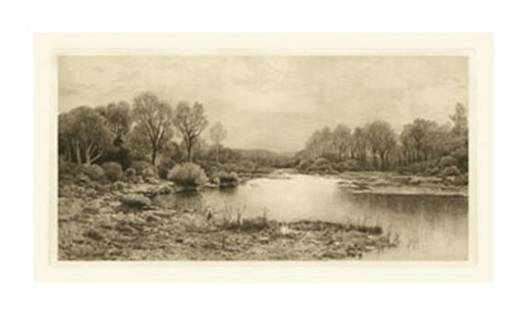 Framed Tranquil Riverscape IV Print
