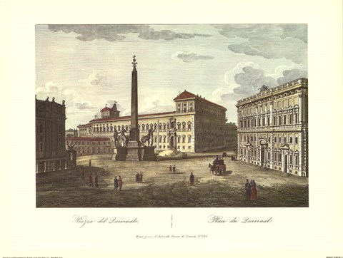 Framed Piazza Del Quirinale Print
