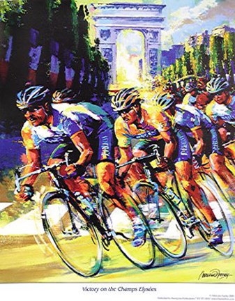Framed Victory on the Champs Elyses Print