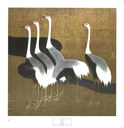 Framed Cranes Print