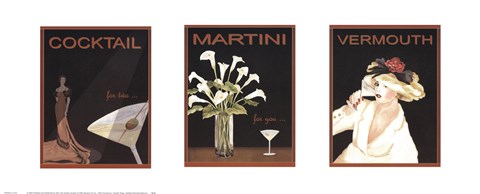 Framed Cocktail Trilogy Print