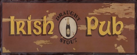 Framed Draught Stout Irish Pub Print