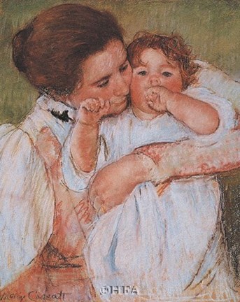 Framed Mother and Child - Detail Print