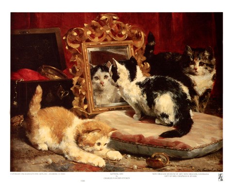 Framed Kittens, 1893 Print