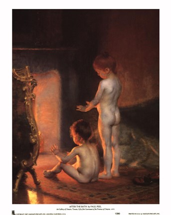 Framed After the Bath, 1890 Print