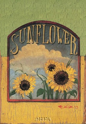 Framed Three Sunflowers Print