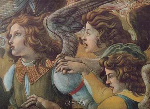 Framed Angels (Detail from The Coronation) Print