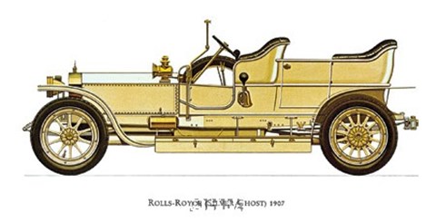 Framed Rolls-Royce (Silver Ghost) 1907 Print