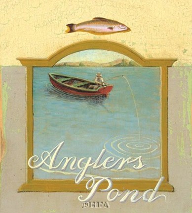 Framed Angler&#39;s Pond Print