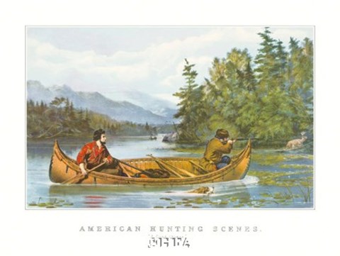 Framed American Hunting Scenes Print