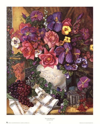 Framed Victorian Bouquet Print