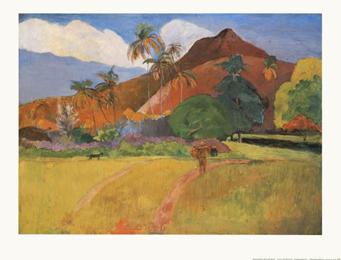 Framed Tahitian Landscape, 1891 Print