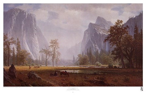 Framed Looking Up The Yosemite Valley Print