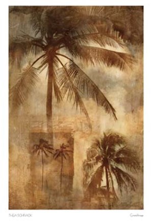 Framed Retro Palms 2 Print