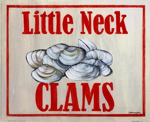 Framed Little Neck Clams Print